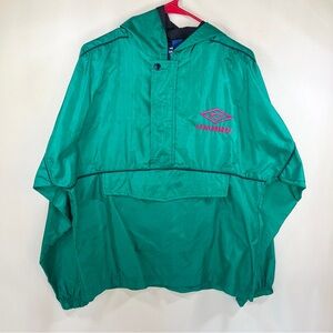 Vintage 1980's UMBRO Jacket Pullover Hooded Windbreaker Size Small